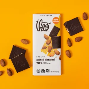 Salted Almond 70% Dark Chocolate Bar