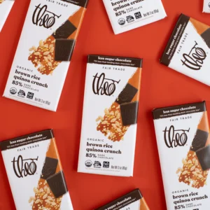 brown rice quinoa crunch 85% dark chocolate bar