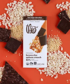 brown rice quinoa crunch 85% dark chocolate bar