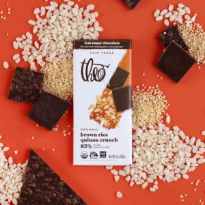 brown rice quinoa crunch 85% dark chocolate bar