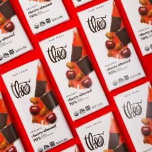 cherry almond 70% dark chocolate bar