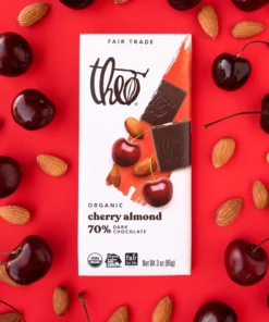 cherry almond 70% dark chocolate bar