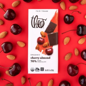 cherry almond 70% dark chocolate bar