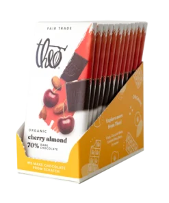 cherry almond 70% dark chocolate bar