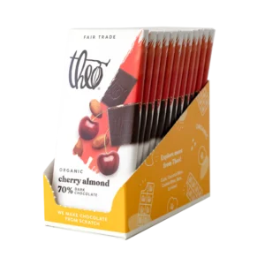 cherry almond 70% dark chocolate bar