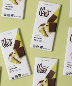 coconut 70% dark chocolate bar