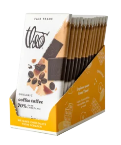 coffee toffee 70% dark chocolate bar