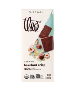 hazelnut crisp milk chocolate bar 45% cacao