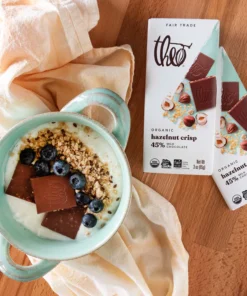 hazelnut crisp milk chocolate bar 45% cacao