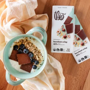 hazelnut crisp milk chocolate bar 45% cacao