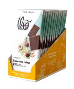 hazelnut crisp milk chocolate bar 45% cacao