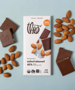 salted almond milk chocolate bar 45% cacao