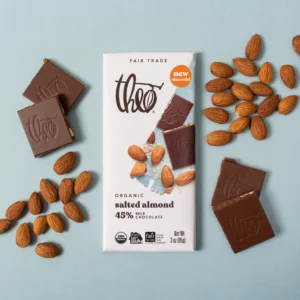 salted almond milk chocolate bar 45% cacao