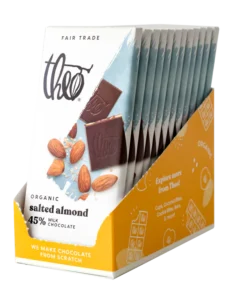 salted almond milk chocolate bar 45% cacao