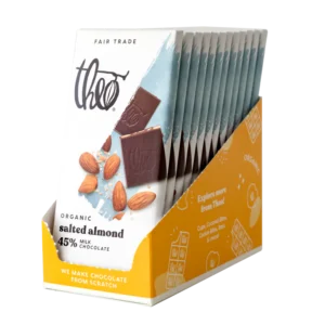 salted almond milk chocolate bar 45% cacao