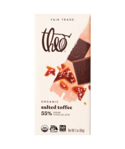 salted toffee 55% dark chocolate bar