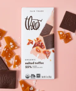 salted toffee 55% dark chocolate bar