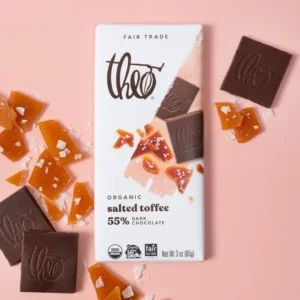 salted toffee 55% dark chocolate bar