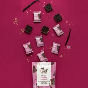 vanilla crunch 55% dark chocolate with vanilla sea salt